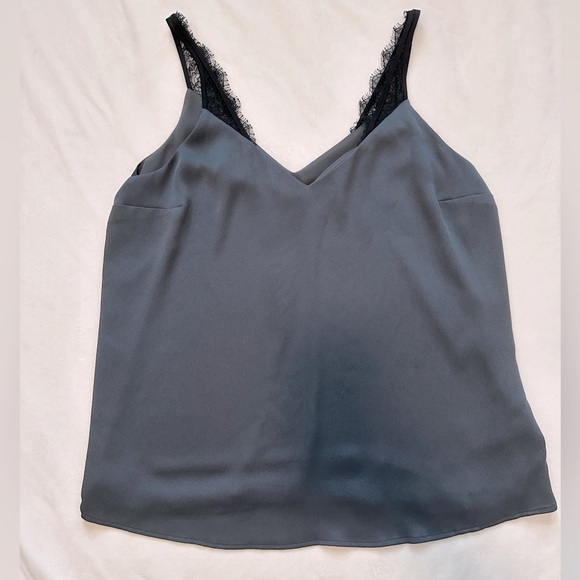 Express Gray Cami with Black Lace Straps Size L - Picture 1 of 1